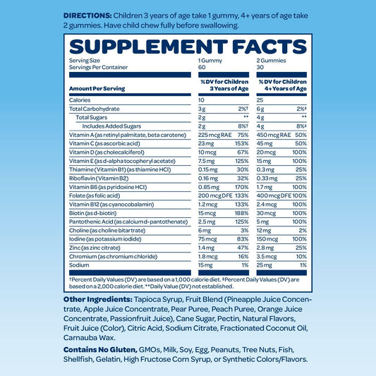 The Smurfs Kids Multivitamin Gummies With 15 Daily Vitamins And Minera