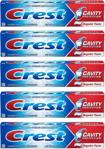 Crest uoride Anticavity Toothpaste, Prevents Cavities Before They Start, Regular Paste, 8.2  (Pack of 5)