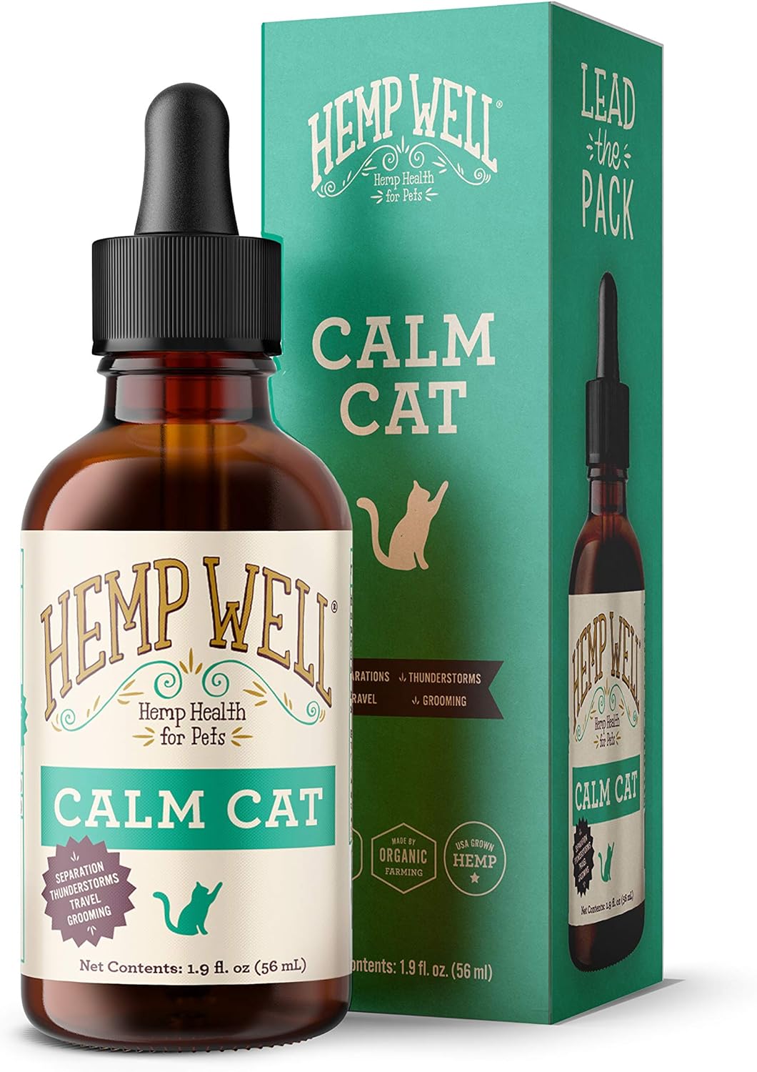 Hemp Well Calm Oil For Cats - Aids In Stress Relief And Behavioral Issues, Relieves Anxiety, Calms And Relaxes Your Pet,