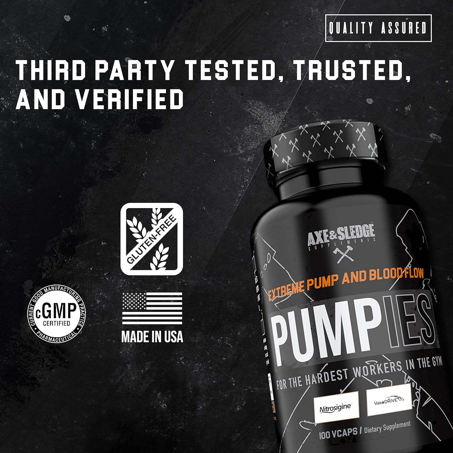  Axe & Sledge Supplements PUMPIES Nitric Oxide Booster with 