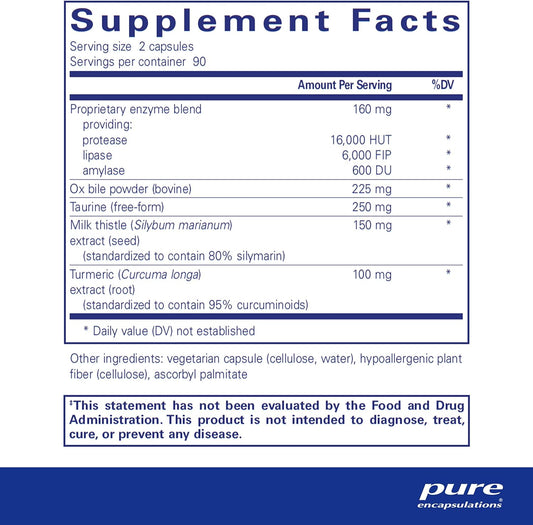 Pure Encapsulations Digestion GB | Digestive Enzyme Supplement to Supp5.29 Ounces