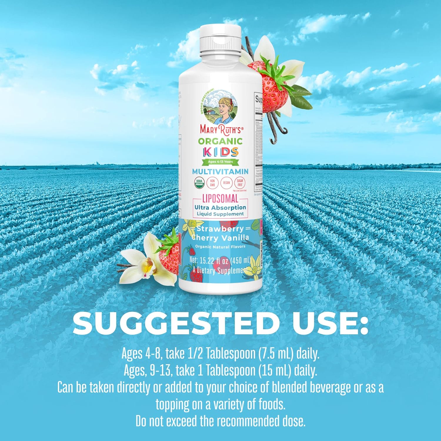 MaryRuth's Vitamin Liquid for Kids | Liposomal | Immune Support for Ag