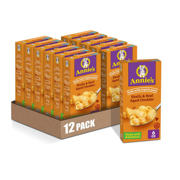 Annie?s Real Aged Cheddar Shells Macaroni & Cheese Dinner with Organic6 Ounces