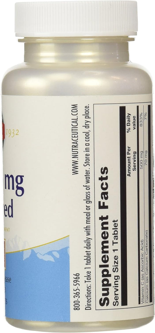 KAL C-500 Buffered Sustained Release Tablets, 500 mg, 100 Count