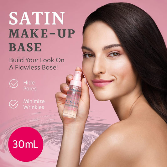 Dermacol - Satin Makeup Base, Matte Face Primer for Wrinkles and Pores, Transparent Makeup Primer for Oily Skin & Dry and Combination Skin, Easy to Blend Pore Filling Primer, No Preservatives, 30