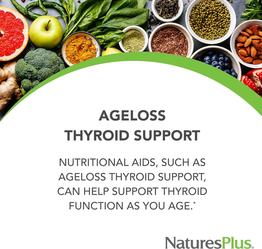 NaturesPlus AgeLoss Thyroid Support - 60 Capsules - High-Potency Iodin3.2 Ounces