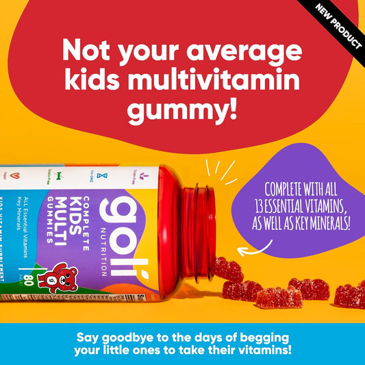 Goli Kids Multi Vitamin Gummy - 160 Count - All 13 Essential Vitamins