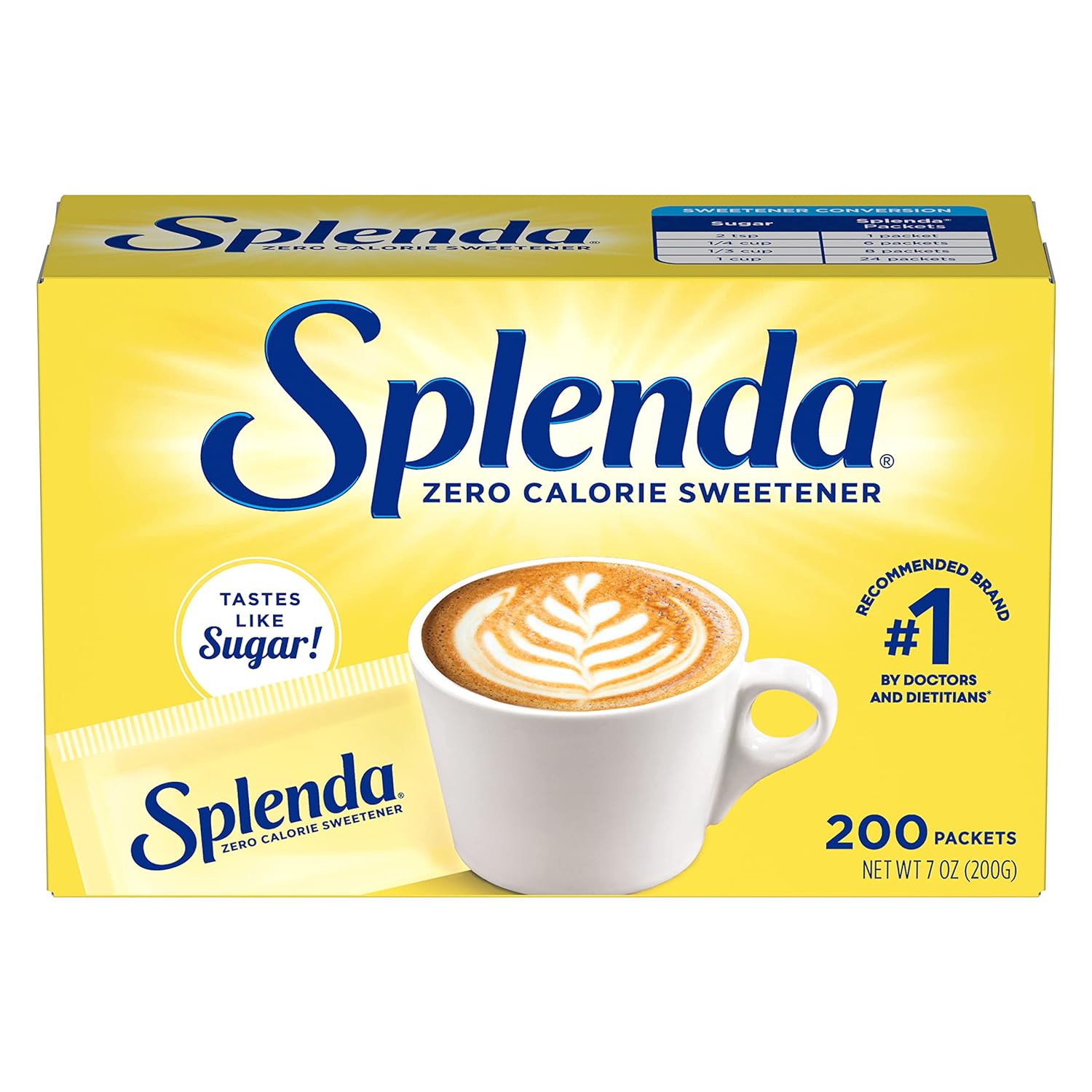Splenda No Calorie Sweetener, granules, 200 Count Packets