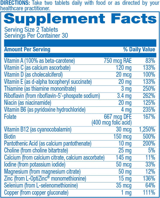 Iron Free Daily Multivitamin For Men And Women With Digestive Blend, 6