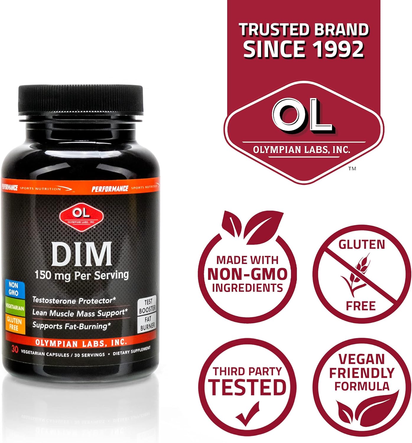 Olympian Labs DIM 150mg - DIM Diindolylmethane Supplement Capsules Sup