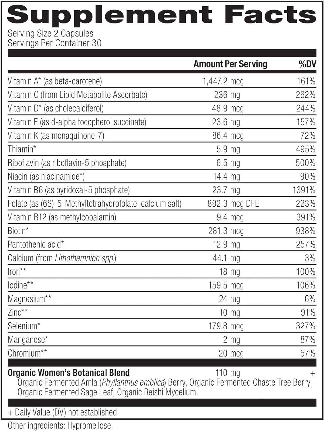 Multivitamin for Women by Ancient Nutrition, Women's Fermented Multivi