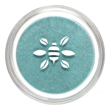 Honeybee Gardens PowderColors - Clean Mineral Eye Shadow - Castaway (bright shimmery turquoise blue) | Versatile, Portable, & Skin-Friendly, 2g
