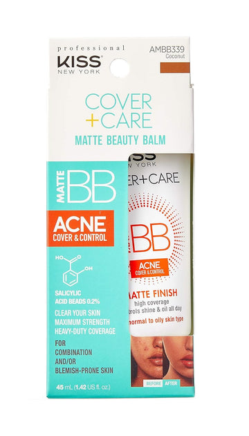 Kiss New York Cover + Care Acne Control Matte Finish Beauty Balm (Coconut)