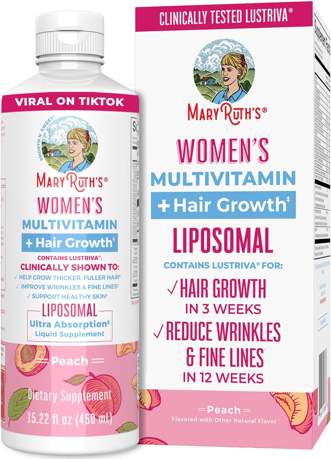 Maryruth'S Liquid Multivitamin For Women + Lustriva Hair Growth Lipos