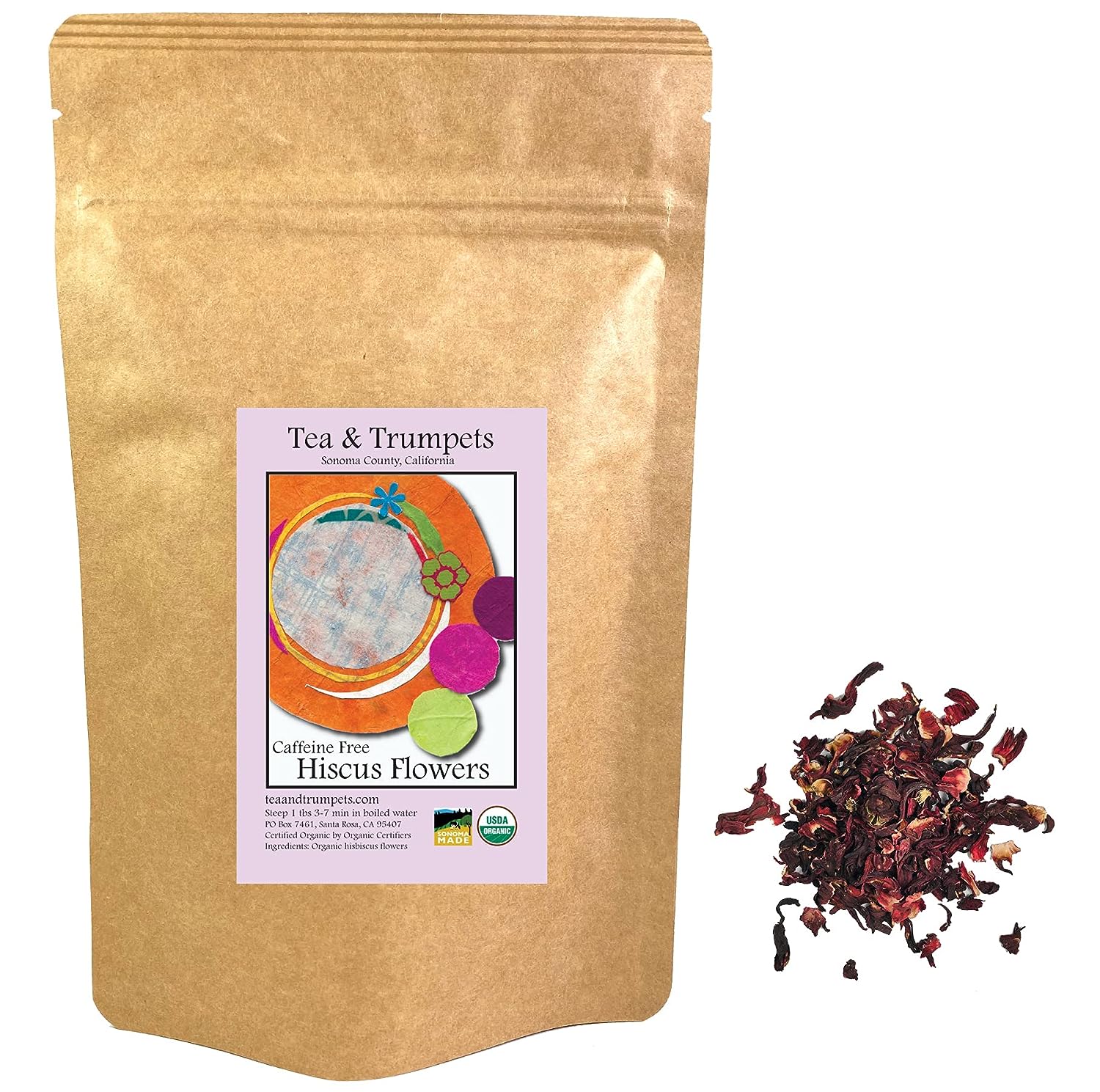 USDA Organic Hibiscus Loose Leaf Herbal Tea