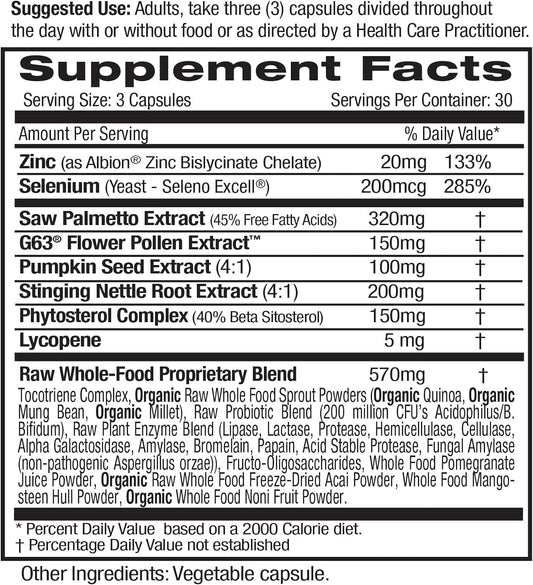 Emerald Labs Prostate Health - Daily Supplement for Men with Saw Palme