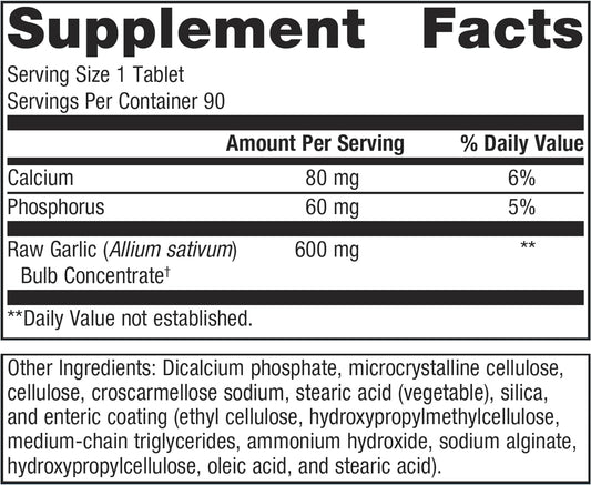 Metagenics SuperGarlic 6000, Concentrated Garlic Supplement, 6000 mcg