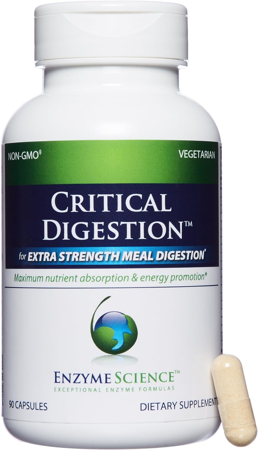Enzyme Science Critical Digestion, 90 Capsules  High Potency Support 3.21 Ounces