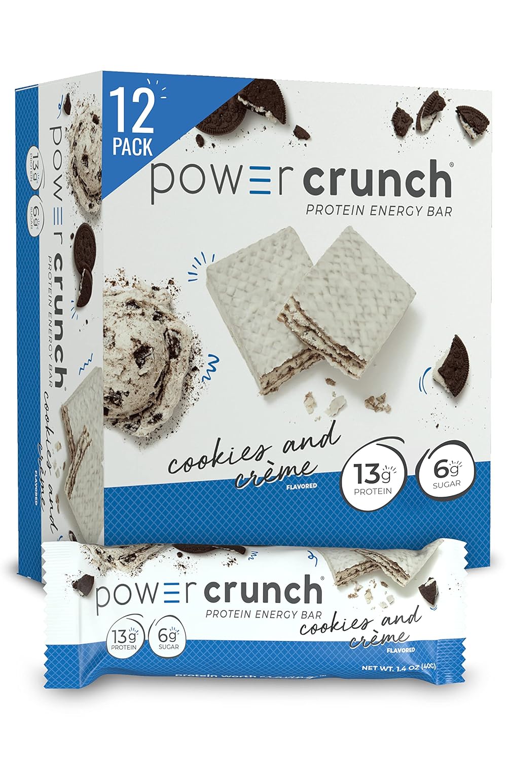 Power Crunch Protein Bars, High Protein Snacks With Delicious Taste, C1.4 Ounces