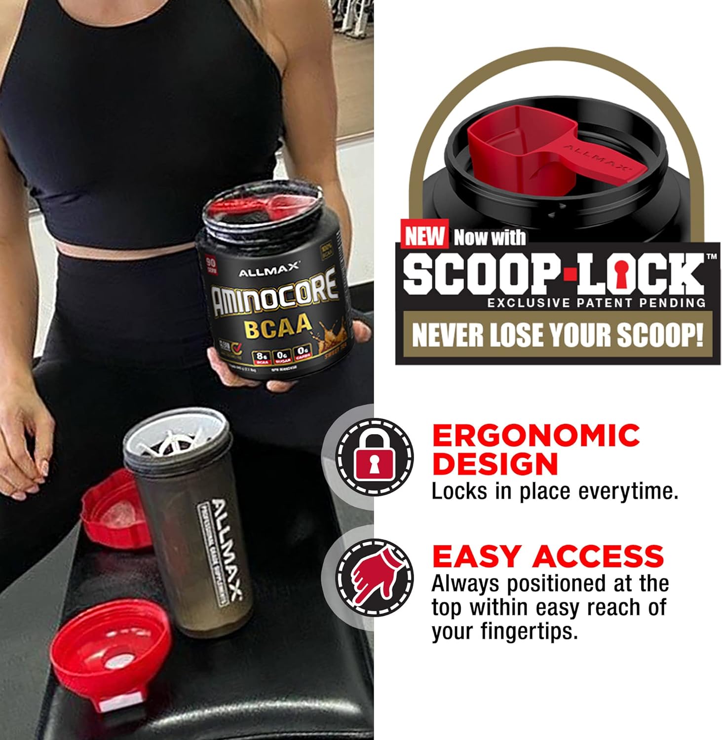 ALLMAX AMINOCORE BCAA, Fruit Punch - 945 g Powder - 8.18 Grams of BCAA