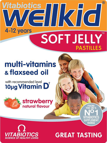 Vitabiotics Wellkid Soft Jelly Strawberry - 30 Pastilles