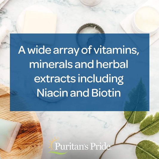 Puritan'S Pride Hair, Skin & Nails Formula, Helps Support Skin, Hair And Nail Health**, 120 Caplets,, 120 Count (Pack Of 1)