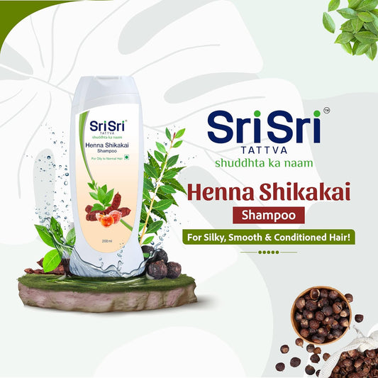 Sri Sri Tattva Henna Shikakai Shampoo 200  (Pack of 3)