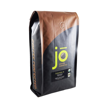 COLOMBIA JO | Organic Coffee | Whole Bean Medium Roast | 100% USDA Fair Trade Kosher Certified | Gourmet GMO Free Gluten Free Organic Arabica Colombian Coffee from Jo Coffee