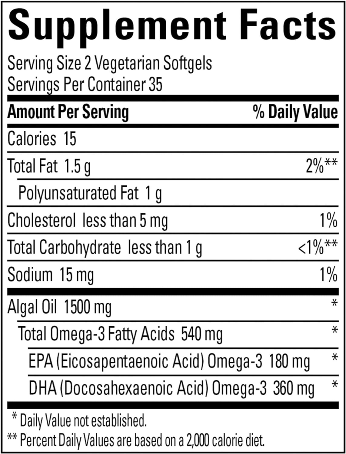 Nature Made Algae 540 mg Omega 3 Supplement, Alternative to Omega 3 Fi