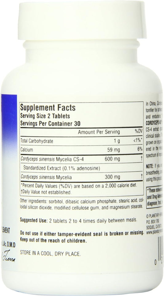 Planetary Herbals Full Spectrum Cordyceps 450 mg, 60 Count