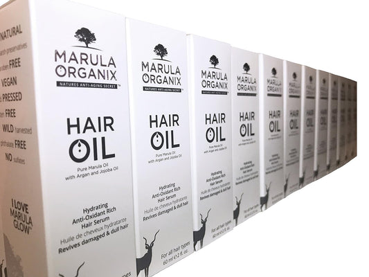 Marula Organix Hair Oil Hydrating Anti-Oxidant Rich Hair Serum, Organic Pure Marula, Argan, Jojoba Oil, Revives Damaged & Chemically treated Hair! Leaves a Satin Finish! Promotes Hair Growth!