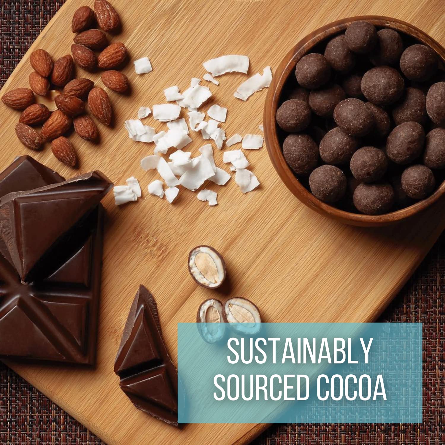 Edward Marc Chocolatier Coconut Almonds Dark Chocolate 32 oz