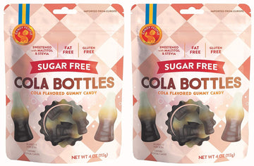 Candy People Swedish Candy Sugar-Free Cola Gummy Candy 4 Ounce – Fat Free and Gluten Free Cola Candy Sweetened with Stev