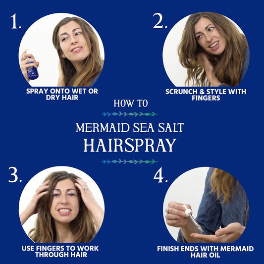 Captain Blankenship Mermaid Sea Salt Hair Spray, All Hair Types, Texturizing and Volumizing, Organic, Paraben Free, 2  Spray Bottle, 1 Count