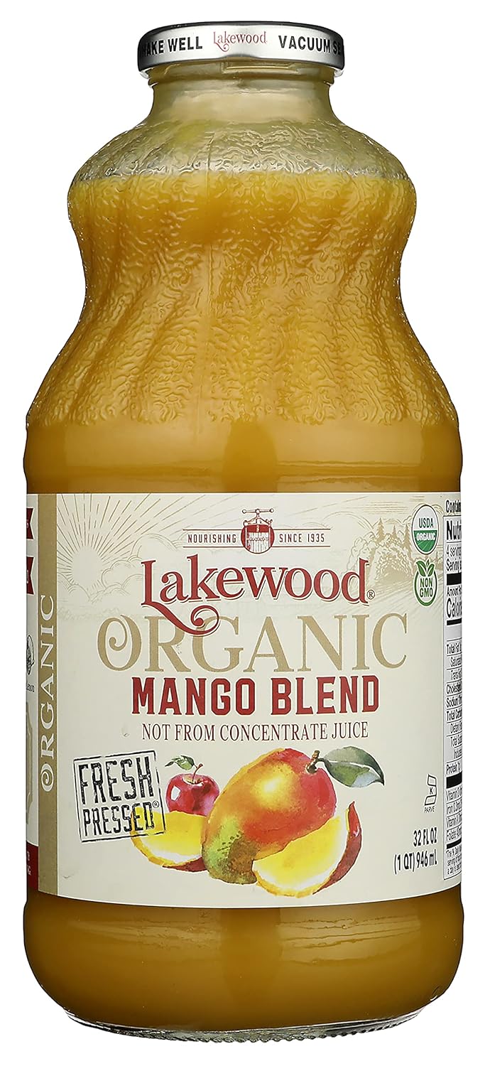 Lakewood Organic Mango Juice Blend, 32-Ounce Bottles (Pack of 6)