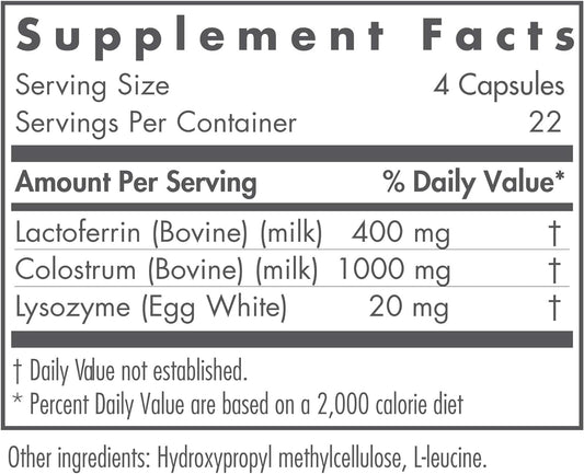 Nutricology Laktoferrin With Colostrum, Capsules, 90-Count