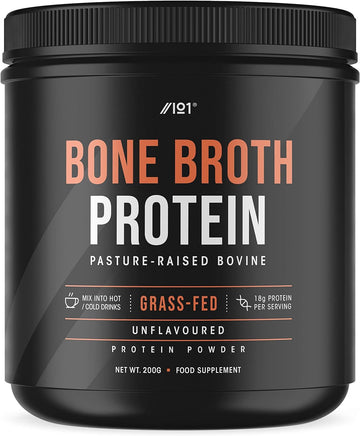 Grass-Fed Bone Broth Beef Protein Powder - 200g - Unflavoured - 100% P200 Grams