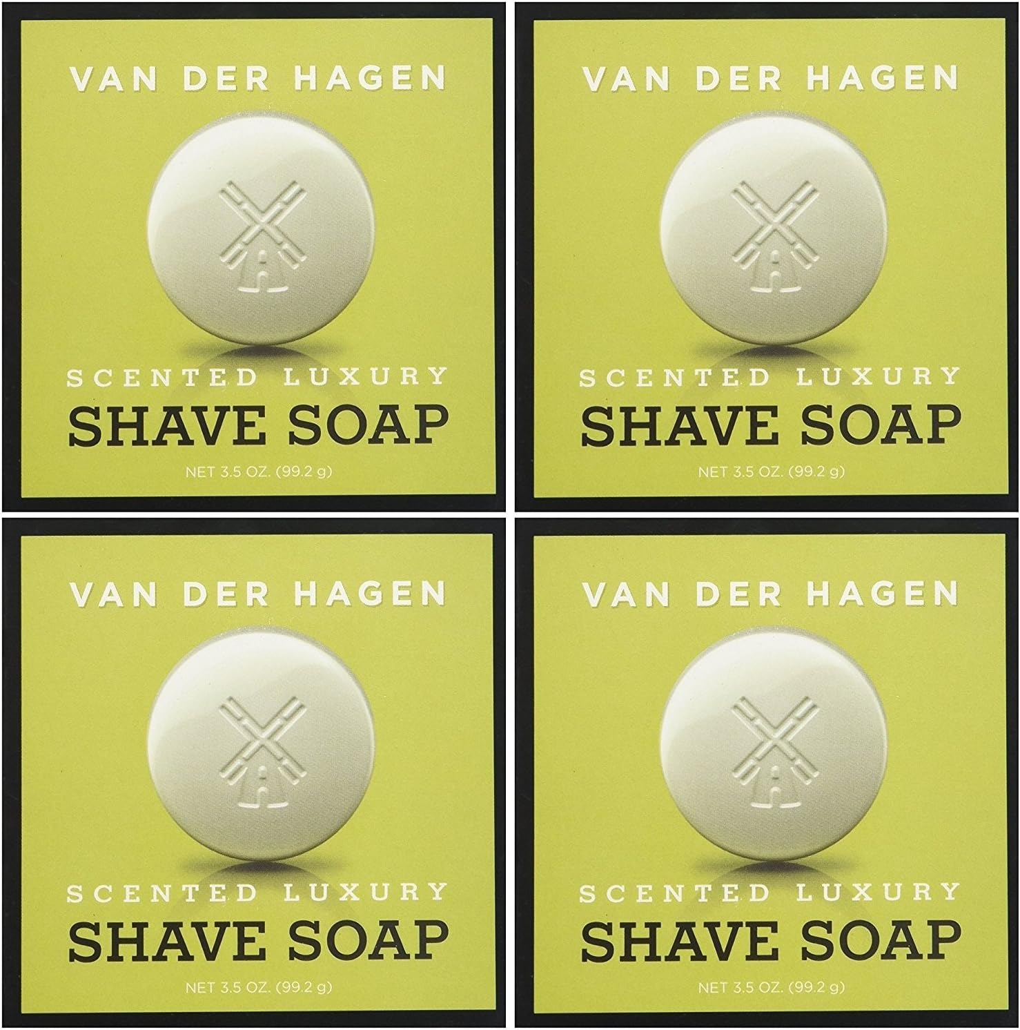 Van Der Hagen Men's Luxury Scented Shave Soap, 3.5 Ounce (Pa