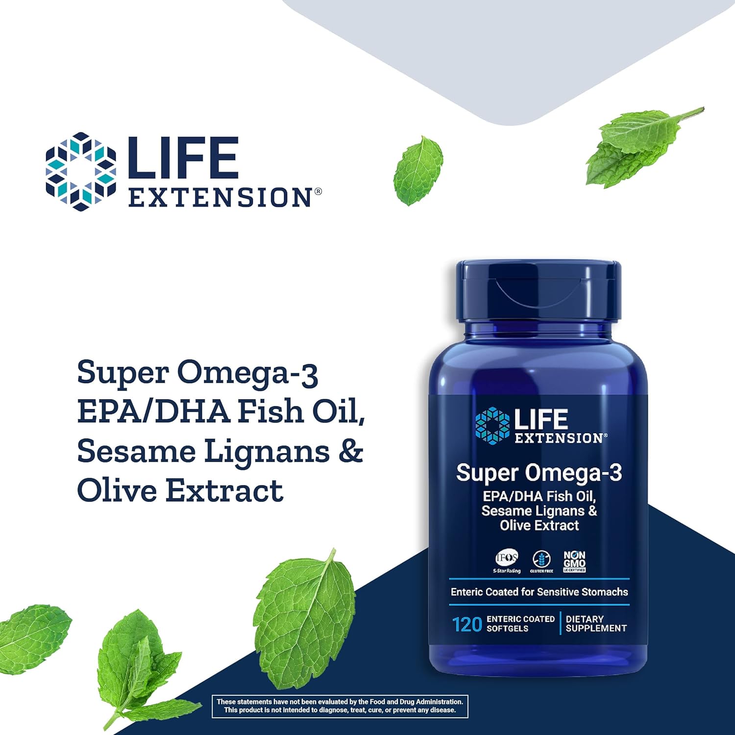  Super Omega-3 EPA/DHA Sesame Lignans & Olive Extract - Fish