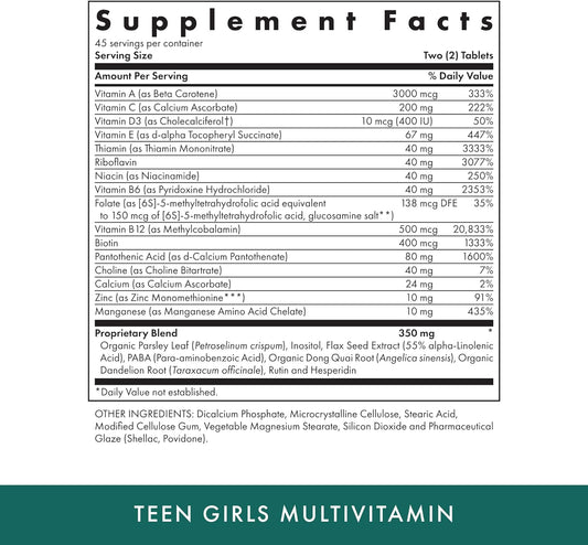 MICHAEL'S Health Naturopathic Programs Teen Girls Multivitamin - 90 Ve