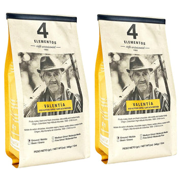 Special Colombian Coffee - 4 Elementos - Medium Roast - (Whole Bean) pack of 2