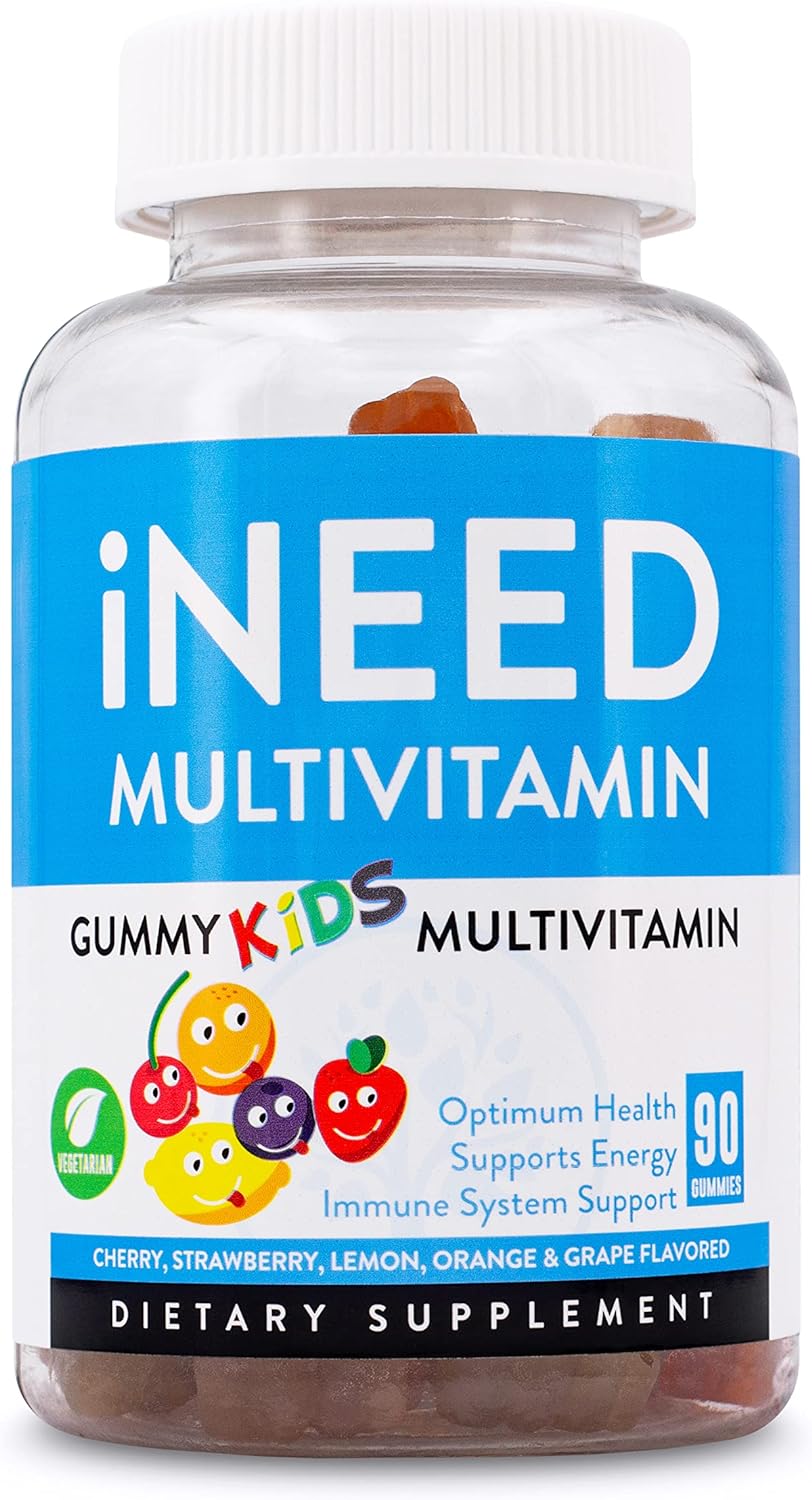 I Need Kids Multivitamin Gummies (90 Count) - Vitamins A, C, D, E, B-1