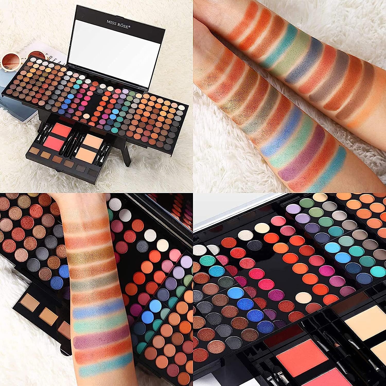 UNIFULL 190 Colors Makeup Pallet,Professional Makeup Kit for