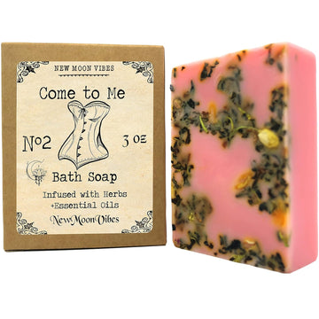 Come to Me Herbal Ritual Bath Soap Bar Infused with Essential Oils Real Herbs Botanicals Scented Romance Fall in Love of Your Life Attraction Obsession Affection Attention Boyfriend Husband