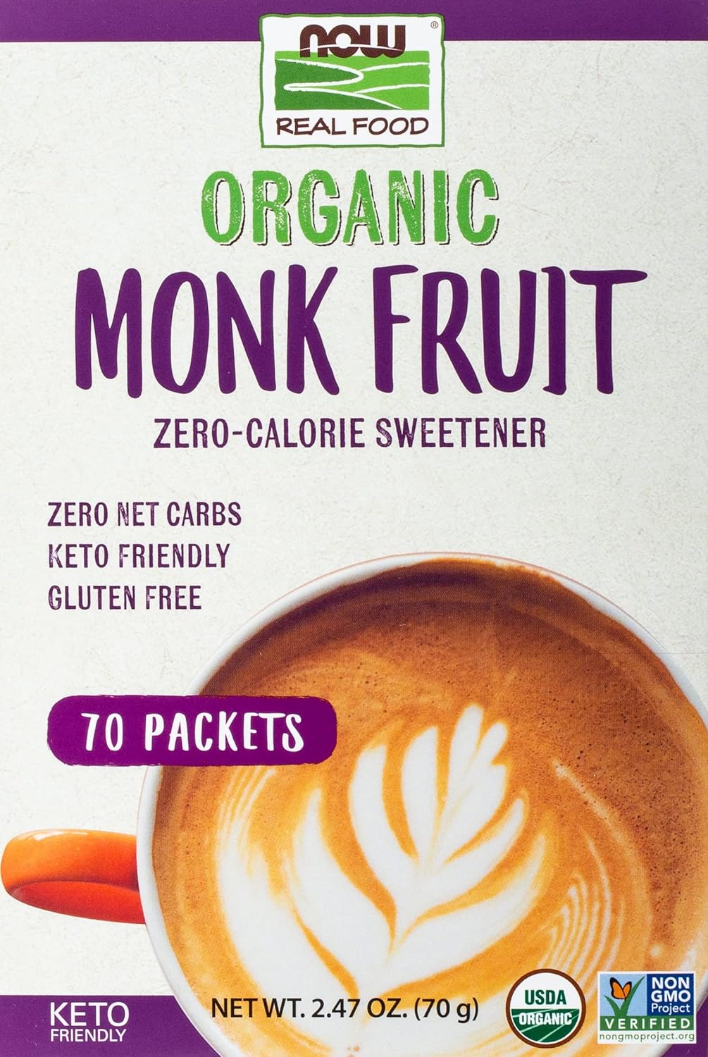 NOW Foods Monk Fruit Organic, 70 Packet