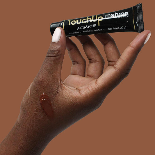 Mehron Makeup TouchUp Anti-Shine Gel | Matte Primer Face Makeup | Finishing and Primer Gel (Dark Tint)