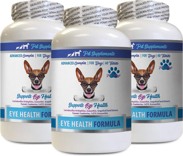 Dog Vitamins for Eyes - Dogs Eye Health Formula - Advanced Eye Support Complex - VETS Recommended - Lutein for Dogs - 3