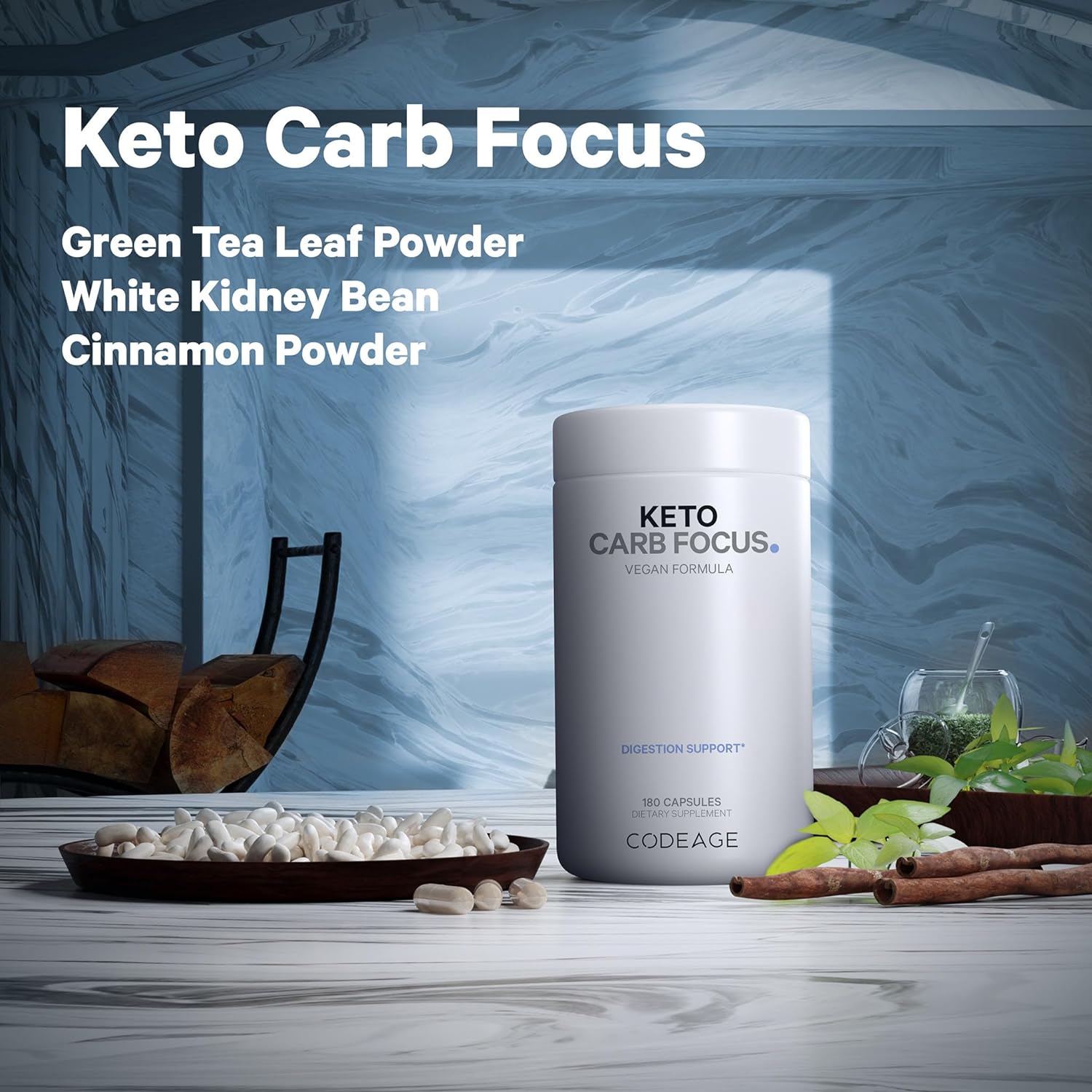 Codeage Keto Carb, White Kidney Bean, Green Tea & Cinnamon Bark Supple