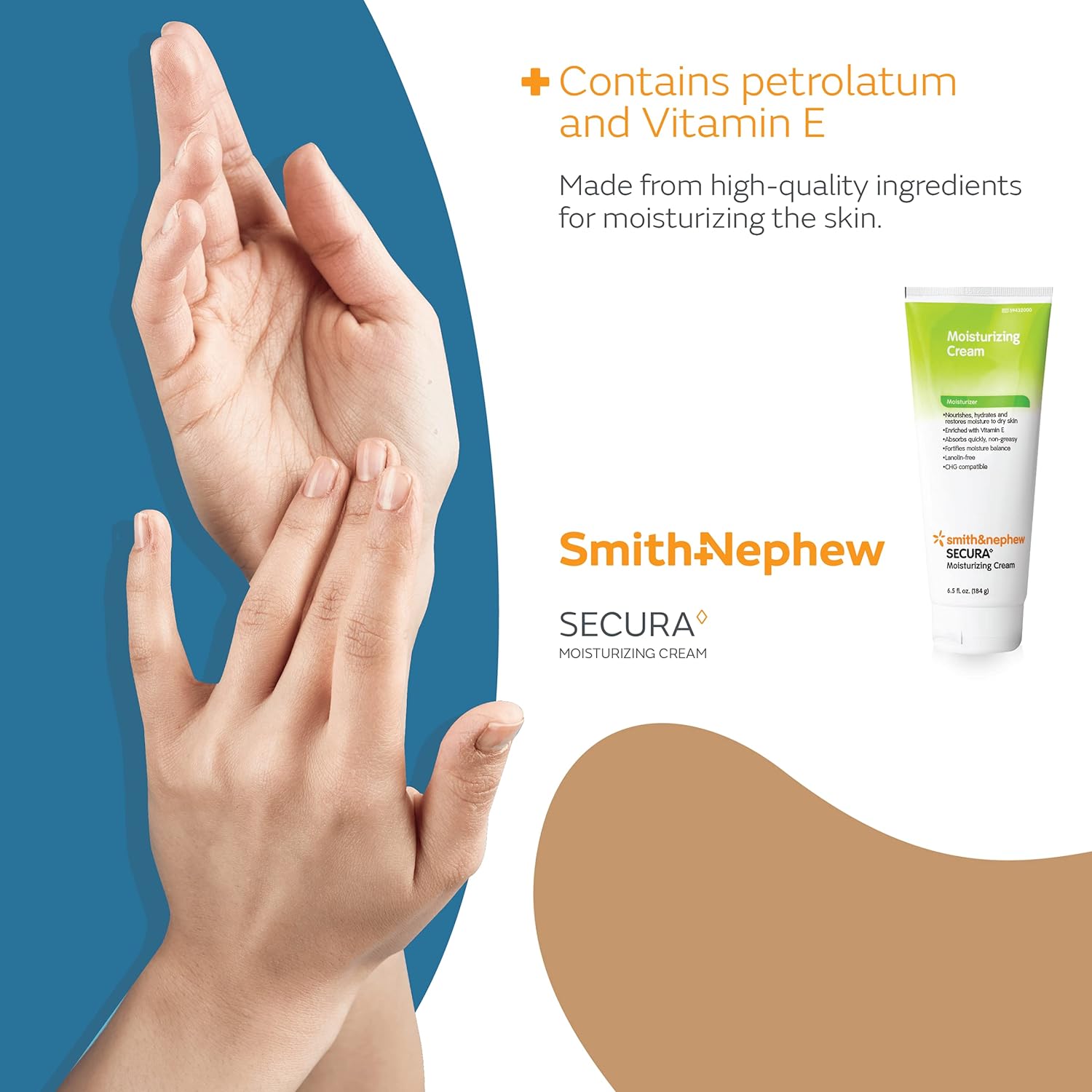 Smith & Nephew 59432000 SECURA Moisturizing Cream, Soothing Hand and B