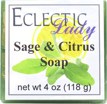 Eclectic Lady Sage And Citrus Glycerin Soap, 4  Bar